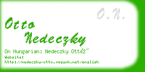 otto nedeczky business card